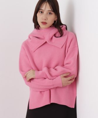 ◇フードスヌード付きニットプルオーバー（0316170131