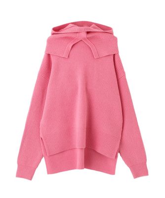 ◇フードスヌード付きニットプルオーバー（0316170131