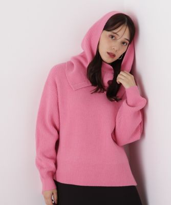 ◇フードスヌード付きニットプルオーバー（0316170131