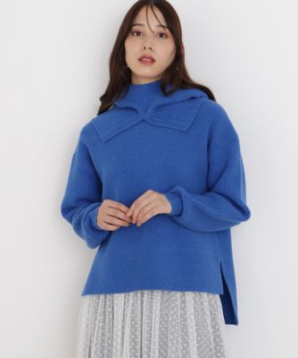 ◇フードスヌード付きニットプルオーバー（0316170131