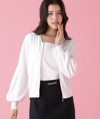 ＜PINKY&DIANNE＞ジップアップニットブルゾン（０３１６１７５３２３）