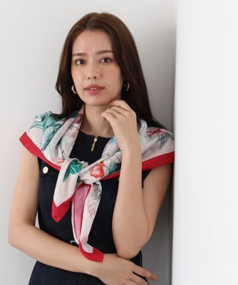 ＜PINKY&DIANNE＞ボタニカルアートプリントスカーフ（０３１６１９８３００）