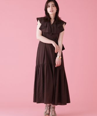 冨張愛コラボ］ラッフルネックワンピース（0316240612
