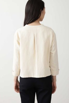 ≪Ｊａｐａｎ　ｃｏｕｔｕｒｅ≫綿麻ギャバブラウス（０７７０１１０４３３）