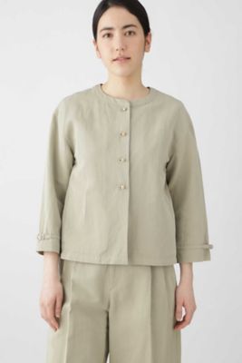 ≪Ｊａｐａｎ　ｃｏｕｔｕｒｅ≫綿麻ギャバブラウス（０７７０１１０４３３）