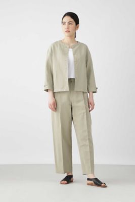 ≪Ｊａｐａｎ　ｃｏｕｔｕｒｅ≫綿麻ギャバブラウス（０７７０１１０４３３）