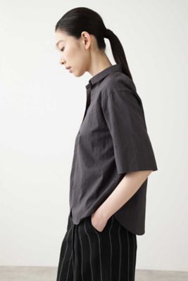 ◆コットンレノストライプクロスブラウス（０７７０１１０６０４）