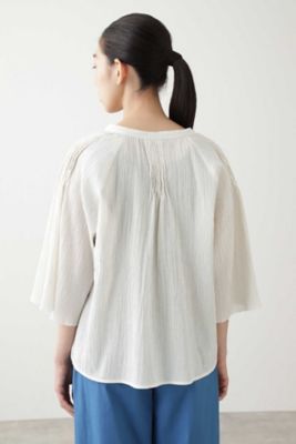 ◆楊柳ストライプ　ブラウス（０７７０１１０６０６）
