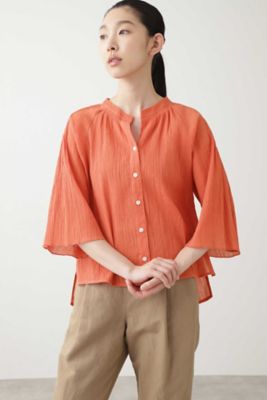 ◆楊柳ストライプ　ブラウス（０７７０１１０６０６）