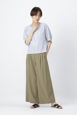◆強撚レーヨン綿ポリツイルパンツ（０７７０１３０５３８）