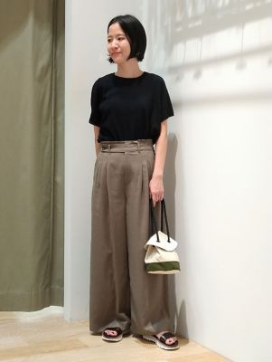 ◆強撚レーヨン綿ポリツイルパンツ（０７７０１３０５３８）