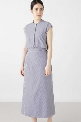 ハート柄ワンピース 襟付き カシュクール[品番：JSFW0010963
