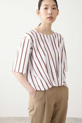 ＜human woman (Women)＞◆サイロプレミアム無地ボーダーカットソー（０７７０１６０６０３）