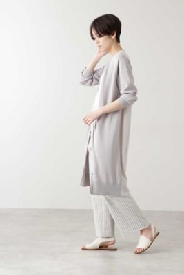 配色Ｖネックロングカーディガン（０７７０１７０３１１）
