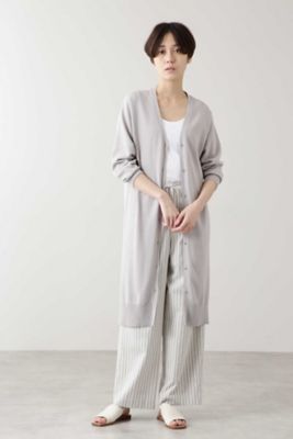 配色Ｖネックロングカーディガン（０７７０１７０３１１）