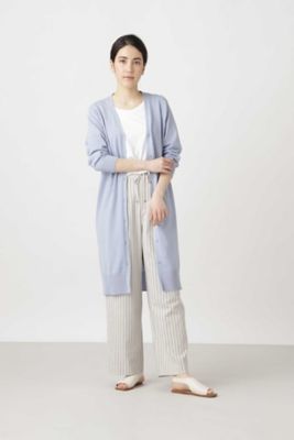 配色Ｖネックロングカーディガン（０７７０１７０３１１）
