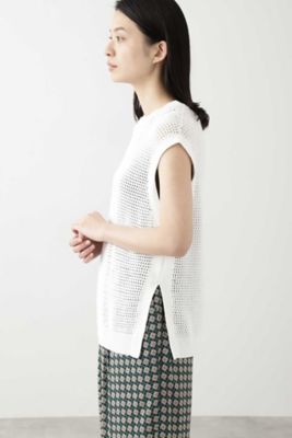 ◆フレンチスリーブメッシュニット（０７７０１７０５４０）