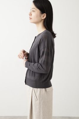 ◆透かしボーダーカーディガン（０７７０１７０５４２）