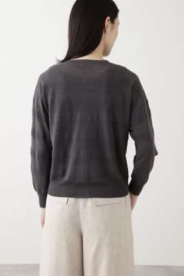 ◆透かしボーダーカーディガン（０７７０１７０５４２）