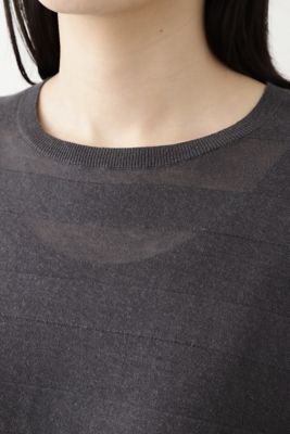 ◆透かしボーダーニット（０７７０１７０５４３）