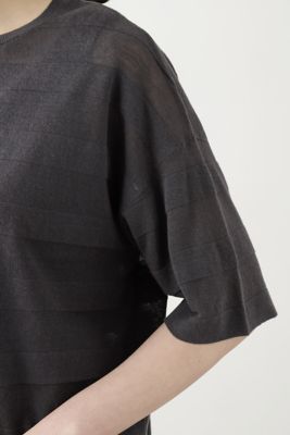 ◆透かしボーダーニット（０７７０１７０５４３）