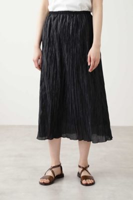 ＜human woman (Women)＞カールマイヤープリーツチンツ加工スカート（０７７０２２０７００）