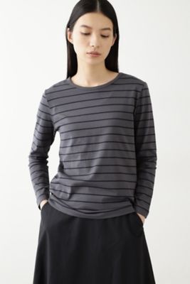 ＜human woman (Women)＞◆コットンボーダーカットソー（０７７０９６０２０３）