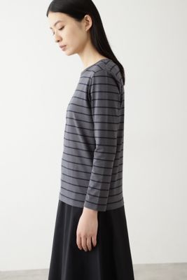 ◆コットンボーダーカットソー（０７７０９６０２０３）