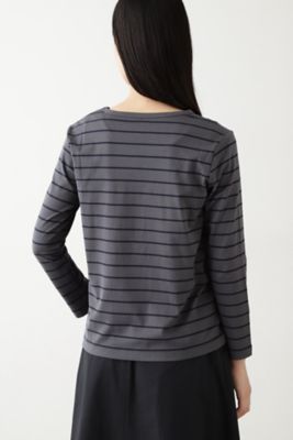 ◆コットンボーダーカットソー（０７７０９６０２０３）