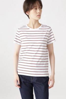 コットンボーダーＴシャツ（０７７０９６０３０４）