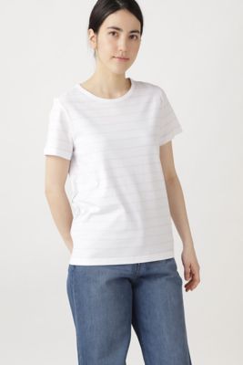 コットンボーダーＴシャツ（０７７０９６０３０４）