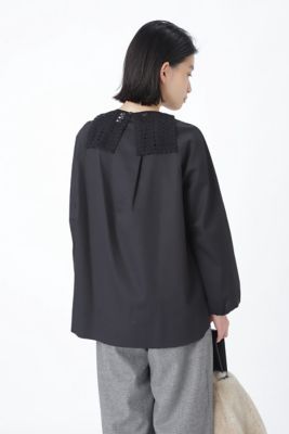 取外しレース衿付ブラウス（０７７１２１０２０３）