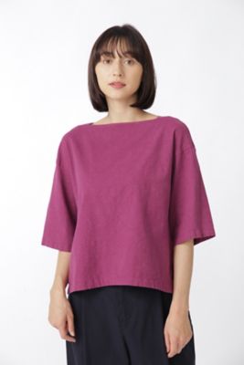 ＜human woman (Women)＞◆製品染め・レーヨン麻ストレッチブラウス（０７７１２１０７０３）