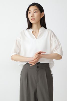 ＜human woman (Women)＞◆キュプラ綿ドライローンブラウス（０７７１２１０７０５）