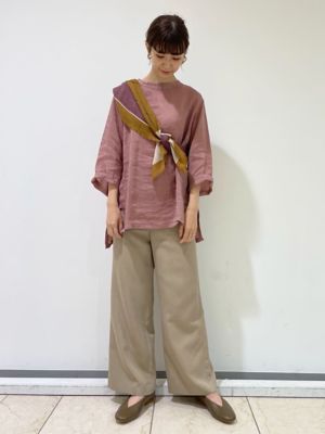 製品染め・ラミーヴィスコースブラウス（０７７１２１０８０１）