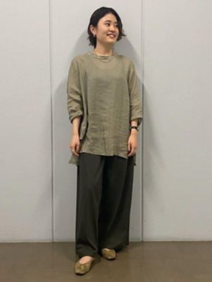 製品染め・ラミーヴィスコースブラウス（０７７１２１０８０１）