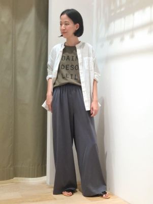 先染めシャーリングストライプシャツ（０７７１２１０８０４）