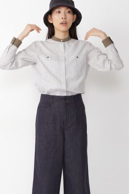 ＜human woman (Women)＞◆ドビーストライプクレリックシャツ（０７７１２１０９０６）
