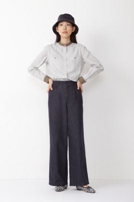 ◆ドビーストライプクレリックシャツ（０７７１２１０９０６）