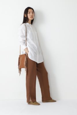 ◆ブロードロングシャツブラウス（０７７１２１０９１２）