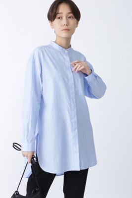 ◆ブロードロングシャツブラウス（０７７１２１０９１２）