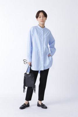 ◆ブロードロングシャツブラウス（０７７１２１０９１２）