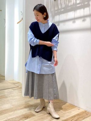 ◆ブロードロングシャツブラウス（０７７１２１０９１２）