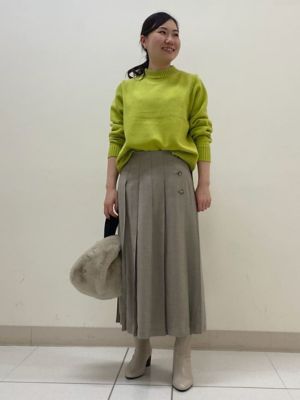 ◆ウールレーヨンサキソニースカート（０７７１２２０２００）