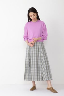 ＜human woman (Women)＞◆チェック柄タックロングスカート（０７７１２２０９００）