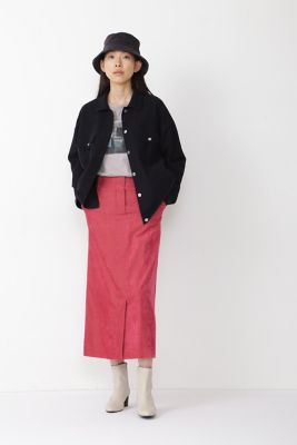 ＜human woman (Women)＞◆落ち感別珍ストレッチスカート（０７７１２２０９０１）