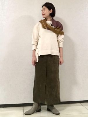 ◆落ち感別珍ストレッチスカート（０７７１２２０９０１）