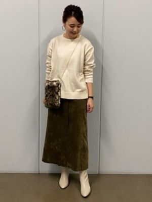 ◆落ち感別珍ストレッチスカート（０７７１２２０９０１）