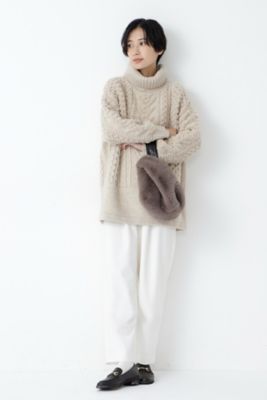 ＜human woman (Women)＞◆セミワイドテーパードツイルパンツ（０７７１２３０１０４）
