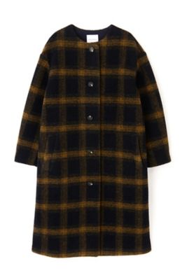 美品　HUMAN WOMAN スライバーボンディングノーカラーコート ◇スライバーボンディングノーカラーコート